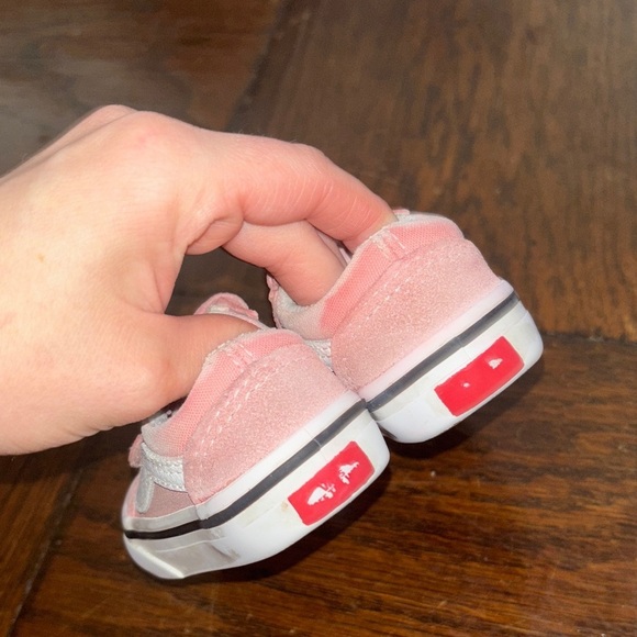 Vans Kids Pink Velcro Sneakers - Picture 3 of 7